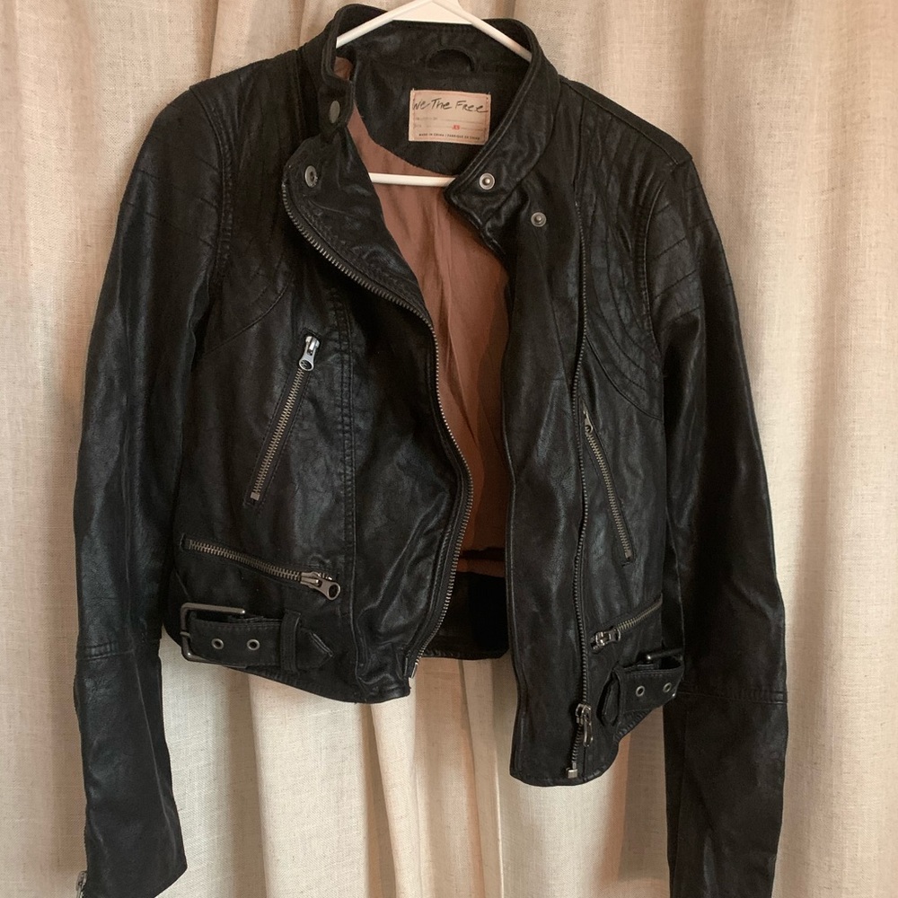 NWT Free People Vegan Leather Jacket